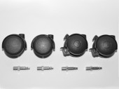 roulettes noir 50mm set de 4