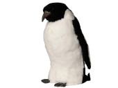 pingouin "coton" debout, tête droite, 40cm