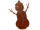 Schneemann "Kurti" auf Platte Metall Rostlook 70cm
