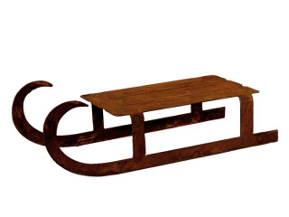 sleigh metal rust look 48cm