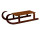 sleigh metal rust look 48cm