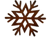 snowflake metal rust look 15cm
