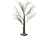tree brown snowed with LEDs battery 70cm
