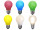 ampoules DEL E27 diff. couleurs