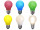 ampoules DEL E27 diff. couleurs