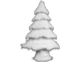 fir tree "fur" 52 x 32 x 14cm
