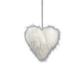 heart "fur" white 20cm