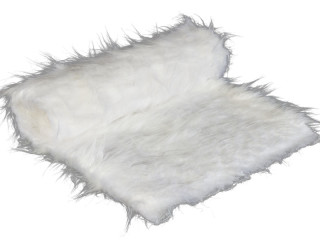 tissu "pelage" l 150cm blanc