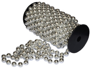 corde de perles 10m Ø 14mm argent