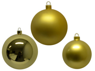 boule de Noël plastique or