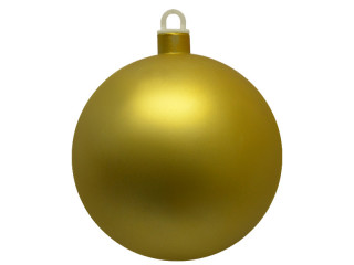 Christmas bauble gold Ø 8cm satin 12 pieces