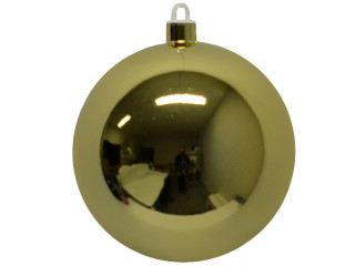 boule de Noël plastique or Ø 10cm brillant 1 pièce