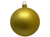 Weihnachtskugel Kunststoff gold  Ø 14cm satin 1...
