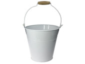 bucket "zinc" white h 21,5 x Ø 22,5cm