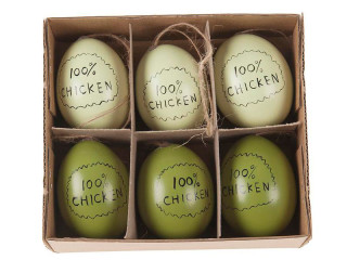 oeufs de Pâques "100% chicken" 6-pcs. vert