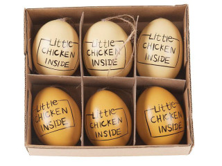 Easter eggs "chicken inside" 6 pcs. yellow/orange