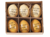 Easter eggs "chicken inside" 6 pcs. yellow/orange
