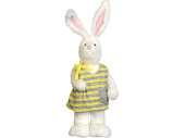 Hase "Wolle" im Stoffkleid 45cm