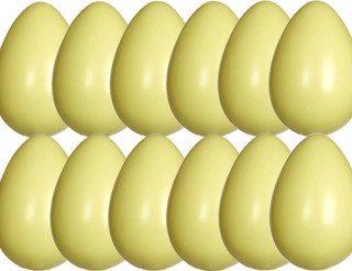 Eier mittel 17cm 12er Set gelb