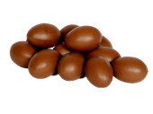 eggs dark brown 6,5cm 12 pcs.