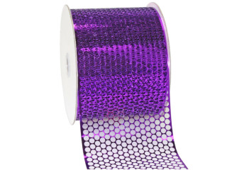 hole ribbon "Chicago" 80mm wide, 45m long purple