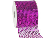 hole ribbon "Chicago" 80mm wide, 45m long pink