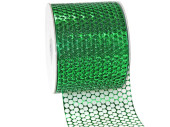 hole ribbon "Chicago" 80mm wide, 45m long green