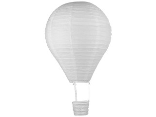 Heissluftballon "L" Ø 40cm x H 60cm weiss-uni
