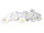 scatter blossoms "marguerite" Ø 9cm 50-pieces white/yellow