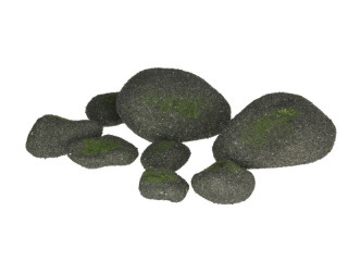 pièrres de mousse floquées grises 8-pcs.