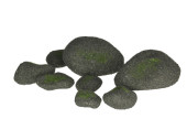 moss stones flocked grey 8 pcs.