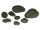 moss stones flocked grey 8 pcs.