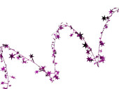 guirlande des étoiles rose fuchsia 270cm