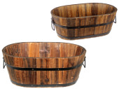Kübel / Bottich aus Holz oval versch. Grössen