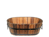 wooden tub oval 38 x 22 x h 15cm