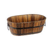 wooden tub oval 38 x 22 x h 15cm