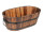wooden tub oval 44 x 25 x h 18cm