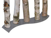 stand curved for 5 birch trunks 65 x 20cm