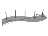 support galbe pour 5 troncs de bouleau 65 x 20cm