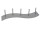 support galbe pour 5 troncs de bouleau 65 x 20cm
