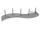 support galbe pour 5 troncs de bouleau 65 x 20cm