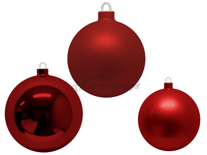 Weihnachtskugel Kunststoff rot versch. Ausführungen, sFr. 4,80