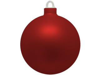 boule de Noël plastique rouge Ø 6cm satin 12 pcs.