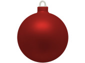 Weihnachtskugel Kunststoff rot Ø 6cm satin 12...