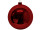 boule de Noël plastique rouge Ø 12cm brillant 1 pc.