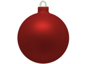 boule de Noël plastique rouge Ø 12cm satin 1 pc.
