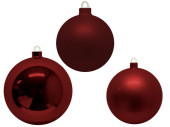 Weihnachtskugel Kunststoff bordeaux versch....