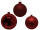 Weihnachtskugel Kunststoff bordeaux versch. Ausführungen