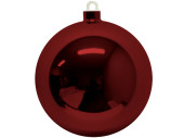 Weihnachtskugel Kunststoff bordeaux Ø 6cm glanz 12...