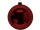 Christmas bauble bordeaux Ø 6cm shiny 12 pcs.